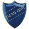 Picture of School Shield Badge (Head Girl) Blue - 1.25in