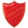 Picture of School Shield Badge (Head Girl) Red - 1.25in