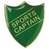 Picture of School Shield Badge (Sports Captain) Green - 1.25in