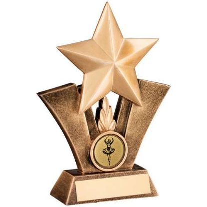 Picture of Brz~gold Generic Star With Ballet Insert With Plate