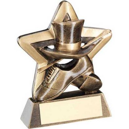 Picture of Brz~gold Top Hat~gloves~cane Mini Star With Plate