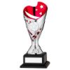 Picture of Silver|pink Plastic Sabre Cup Assembled On Base (1in Cen) - 7.5in