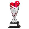 Picture of Silver|pink Plastic Sabre Cup Assembled On Base (1in Cen) - 7.5in