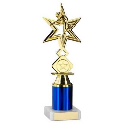 Picture of Gold~blue Dance~gym Star Figure Assembled On Marble