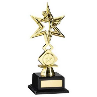 Picture of Gold Plastic Dance~gym Star Figure Assembled On Base (1in Cen)