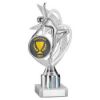 Picture of Silver Dance|gym Figure Assembled On Marble - (2" Cen|1" Tube) 8in