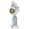Picture of Silver Dance|gym Figure Assembled On Marble - (2" Cen|3" Tube) 10in