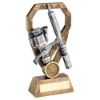 Picture of Brz|pew|gold Angling Rod And Reel On Diamond With Plate (1in Centre) - 7in