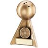 Picture of Brz|gold Ten Pin Pyramid With Plate (1in Centre) - 4in