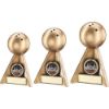 Picture of Brz|gold Ten Pin Pyramid With Plate (1in Centre) - 4in
