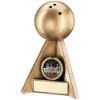 Picture of Brz|gold Ten Pin Pyramid With Plate (1in Centre) - 4in
