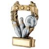 Picture of Brz|pew|gold Ten Pin 3 Star Wreath Award With Plate - 5in