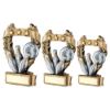 Picture of Brz|pew|gold Ten Pin 3 Star Wreath Award With Plate - 5in