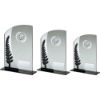 Picture of Jade Glass Plaque With Black|silver Detail With Ten Pin Insert And Plate - 7.25"