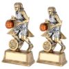 Picture of Brz|pew|orange Female Basketball Figure With Star Back With Plate (1in Cen) - 7"