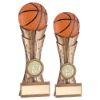 Picture of Brz|pew|orange Basketball On Fluted Flatback With Plate (1in Centre) - 5in