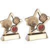 Picture of Brz|gold Basketball Mini Star With Plate (1in Centre) - 4.25in