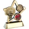 Picture of Brz|gold Basketball Mini Star With Plate (1in Centre) - 4.25in
