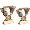 Picture of Brz|gold Basketball Mini Cup With Plate (1in Centre) - 4.25in
