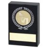 Picture of Black Marble With Silver|gold Wreath, Netball Insert And Plate - 3x2in
