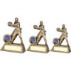 Picture of Brz|gold Female Netball Mini Figure With Plate (1in Centre) - 5.5in