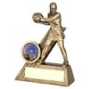 Picture of Brz|gold Female Netball Mini Figure With Plate (1in Centre) - 5.5in
