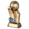 Picture of Brz|gold Flatback Netball Trainers And Ball With Plate (1in Centre) - 6in