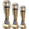 Picture of Brz|pew|gold Netball Leaf Column With Plate  (1in Centre) - 11in
