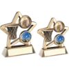 Picture of Brz|gold Netball Mini Star With Plate (1in Centre) - 3.75in