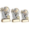 Picture of Pew|gold Netball With Shoe And Dress On Brz Base With Plate (1in Cen) - 7.25"