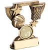 Picture of Brz|gold Netball Mini Cup With Plate (1in Centre) - 3.75in