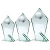 Picture of Jade Glass Pointed Plaque With Half Netball And Plate - 5.75in