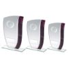 Picture of Jade Glass With Claret|silver Marble Detail And Netball Insert And Plate - 6.5"