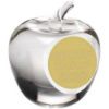 Picture of Clear Glass Apple Paperweight With Plate - 3.5in