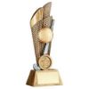 Picture of Brz|pew|gold Hockey Ball And Stick On Backdrop With Plate (1in Cen) - 5in