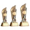 Picture of Brz|pew|gold Hockey Ball And Stick On Backdrop With Plate (1in Cen) - 5in