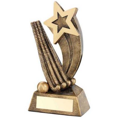Picture of Brz~gold Hockey Sticks~ball With Shooting Star With Plate