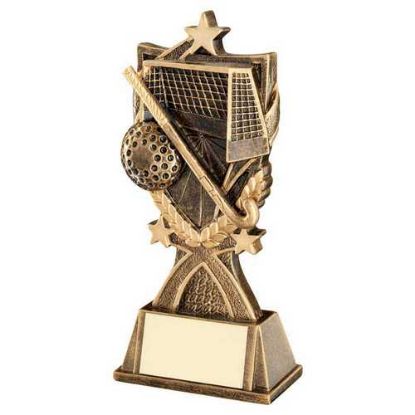 Picture of Brz~gold Hockey 3 Star Wreath Series With Plate