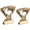 Picture of Brz|gold Hockey Mini Cup With Plate (1in Centre) - 4.25in