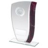 Picture of Jade Glass With Claret|silver Marble Detail And Hockey Insert With Plate - 8"