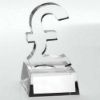 Picture of Clear Glass Pound Sign With Plate - 4.75in