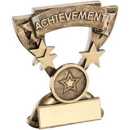 Picture of Brz~gold Achievement Mini Cup With Plate (1in Centre)