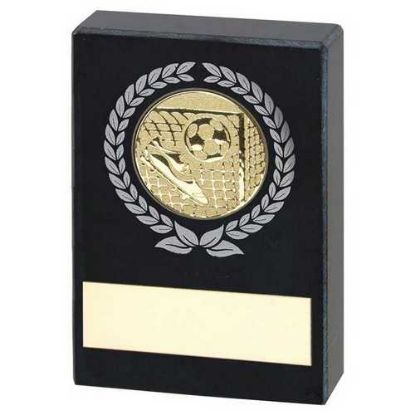 Picture of Black Marble With Silver~gold Wreath, Football Insert And Plate