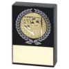 Picture of Black Marble With Silver|gold Wreath, Football Insert And Plate - 2.5x1.75in