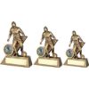 Picture of Brz|gold Female Football Mini Figure With Plate (1in Centre) - 5.5in