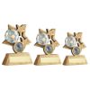 Picture of Brz|pew|gold Multi Star Football With Plate (1in Centre) - 3.5in