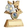 Picture of Brz|pew|gold Multi Star Football With Plate (1in Centre) - 3.5in