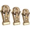 Picture of Brz|gold Football Crown Flatback With Plate (1in Centre) - 5in