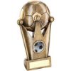 Picture of Brz|gold Football Crown Flatback With Plate (1in Centre) - 5in