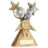 Picture of Brz|pew|gold Football And Boot On Tri Star Riser With Plate (1in Cen) - 4.75in